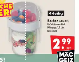 Mäc Geiz Becher mit Besteck 4-teilig Angebot