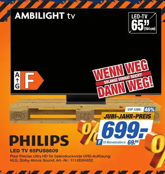 Expert Technomarkt PHILIPS LED TV 65PUS8609 Angebot