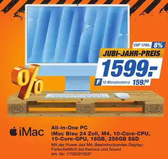 Expert Technomarkt iMac All-in-One PC iMac Blau 24 Zoll, M4 Angebot