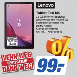 Expert Technomarkt Lenovo Tablet Tab M9 Angebot