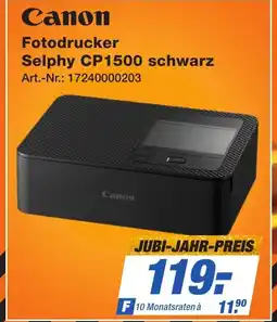 Expert Technomarkt Canon Fotodrucker Selphy CP1500 schwarz Angebot