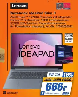 Expert Technomarkt Lenovo Notebook IdeaPad Slim 3 Angebot