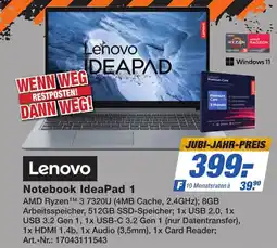 Expert Technomarkt Lenovo Notebook IdeaPad 1 Angebot