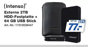 Expert Technomarkt (Intenso) Externe 2TB HDD-Festplatte + 64 GB USB Stick Angebot