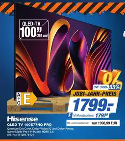 Expert Technomarkt Hisense QLED TV 100E77NQ PRO Angebot