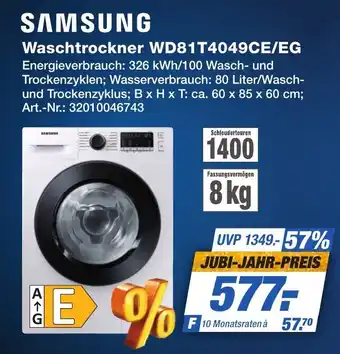 Expert Technomarkt SAMSUNG Waschtrockner WD81T4049CE/EG Angebot