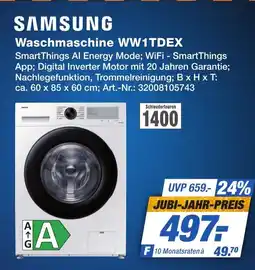 Expert Technomarkt SAMSUNG Waschmaschine WW1TDEX Angebot