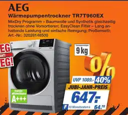 Expert Technomarkt AEG Wärmepumpentrockner TR7T960EX Angebot