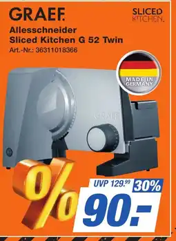 Expert Technomarkt GRAEF. Allesschneider Sliced Kitchen G 52 Twin Angebot