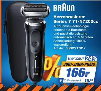 Expert Technomarkt BRAUN Herrenrasierer Series 7 71-N7200cc Angebot