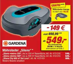 toom Baumarkt GARDENA Mähroboter ,,Sileno" Angebot