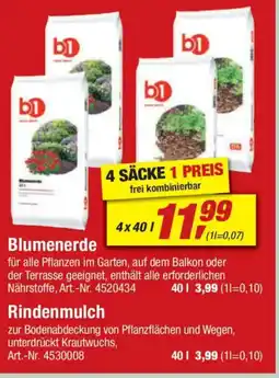 toom Baumarkt Blumenerde o. Rindenmulch Angebot