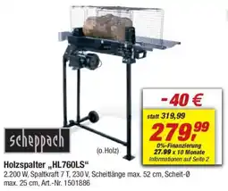 toom Baumarkt scheppach Holzspalter ,,HL760LS" Angebot