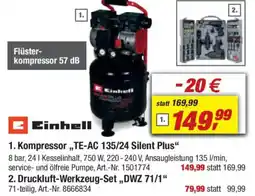 toom Baumarkt Einhell 2. Druckluft-Werkzeug-Set „,,DWZ 71/1" Angebot