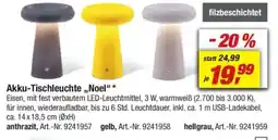 toom Baumarkt Akku-Tischleuchte ,,Noel" Angebot