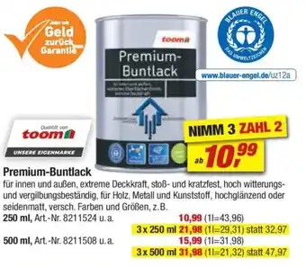 toom Baumarkt Premium- Buntlack Angebot