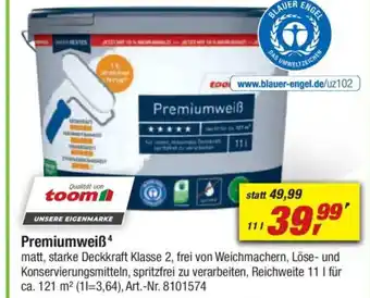 toom Baumarkt Premiumweiẞ Angebot