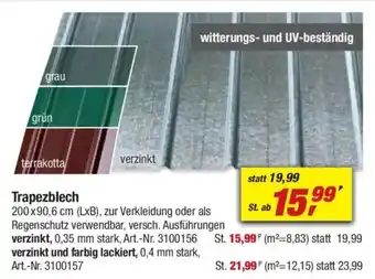 toom Baumarkt Trapezblech Angebot