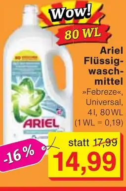 Jawoll Ariel Flüssig- wasch- mittel Angebot