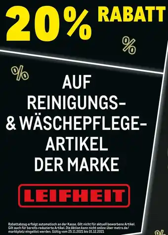 METRO 20% rabatt Angebot