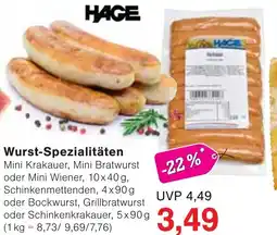 Jawoll HAGE Wurst-Spezialitäten Angebot