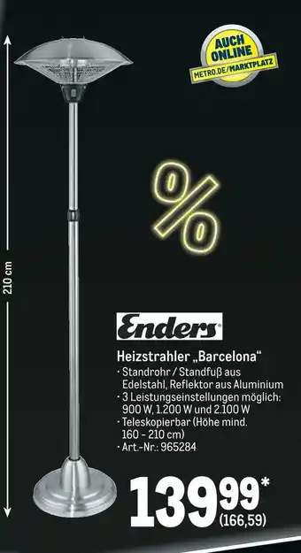 METRO Enders heizstrahler „barcelona“ Angebot