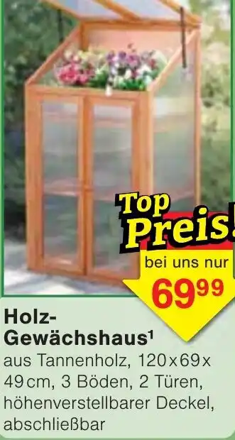 Jawoll Holz- Gewächshaus¹ Angebot