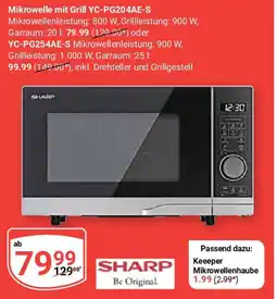 Globus SHARP Mikrowelle mit Grill YC-PG204AE-S Angebot