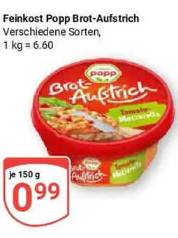 Globus Feinkost Popp Brot-Aufstrich Angebot