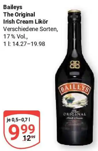 Globus Baileys The Original Irish Cream Likör Angebot