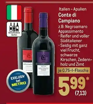 METRO Conte di campiano rotwein Angebot