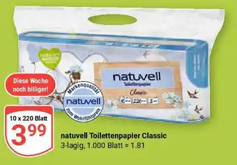 Globus natuvell Toilettenpapier Classic Angebot