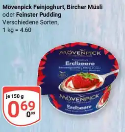 Globus Mövenpick Feinjoghurt, Bircher Müsli oder Feinster Pudding Angebot