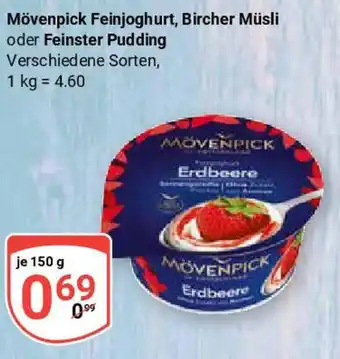 Globus Mövenpick Feinjoghurt, Bircher Müsli oder Feinster Pudding Angebot