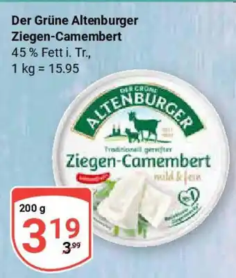 Globus Der Grüne Altenburger Ziegen-Camembert Angebot