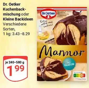 Globus Dr. Oetker Kuchenback- mischung oder Kleine Backideen Angebot