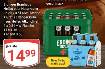 Globus Erdinger Brauhaus Helles oder Naturradler / Erdinger Brau- haus Helles Alkoholfrei Angebot