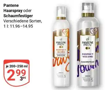 Globus Pantene Haarspray oder Schaumfestiger Angebot