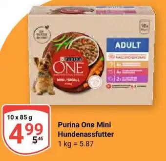 Globus Purina One Mini Hundenassfutter Angebot