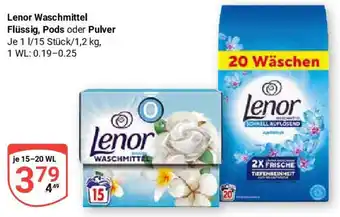 Globus Lenor Waschmittel Flüssig, Pods oder Pulver Angebot