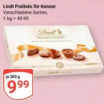 Globus Lindt Pralinés für Kenner Angebot