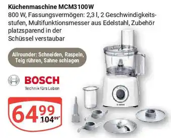 Globus BOSCH Küchenmaschine MCM3100W Angebot