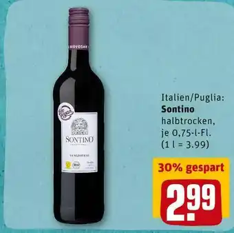 REWE Sontino rotwein Angebot