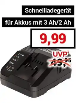 CENTERSHOP Schnellladegerät 18V Akku 3.0 Ah Angebot