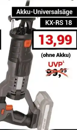 CENTERSHOP Akku-Universalsäge KX-RS 18 Angebot