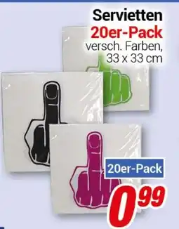 CENTERSHOP Servietten 20er-Pack Angebot