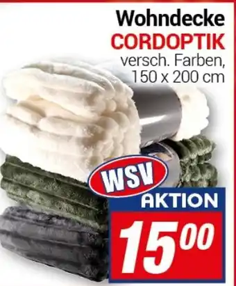 CENTERSHOP Wohndecke CORDOPTIK Angebot