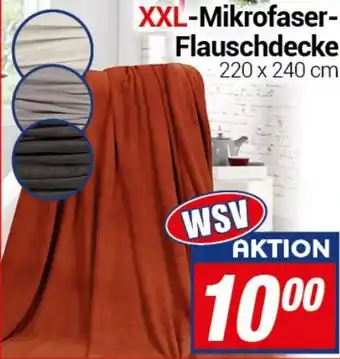 CENTERSHOP XXL-Mikrofaser- Flauschdecke Angebot