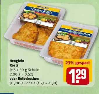 REWE Henglein rösti oder reibekuchen Angebot