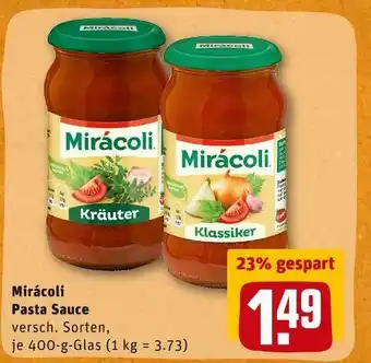 REWE Mirácoli pasta sauce Angebot